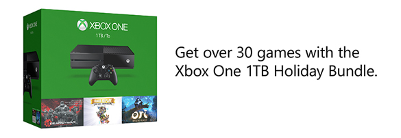 Get over 30 games with the Xbox One 1TB Holiday Bundle