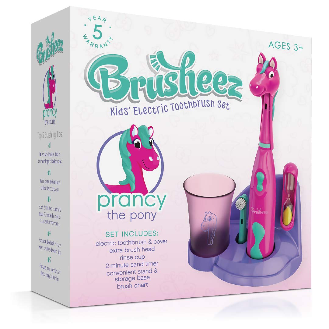 Brusheez Kids Electric Battery Powered Toothbrush Set Prancy the Pony 853975005866 eBay