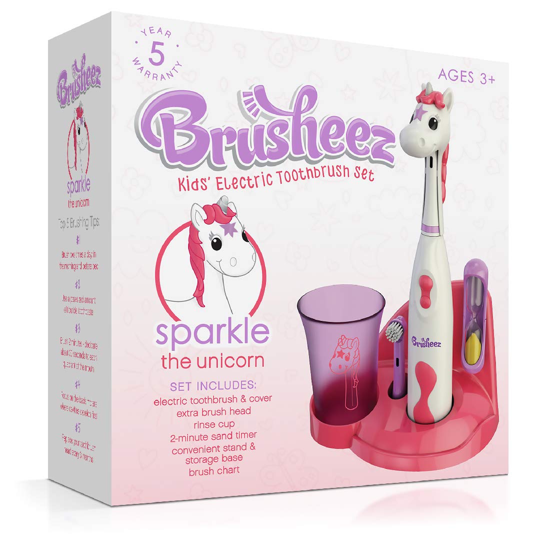 Brusheez Kids Electric Battery Powered Toothbrush Set Sparkle the Unicorn eBay